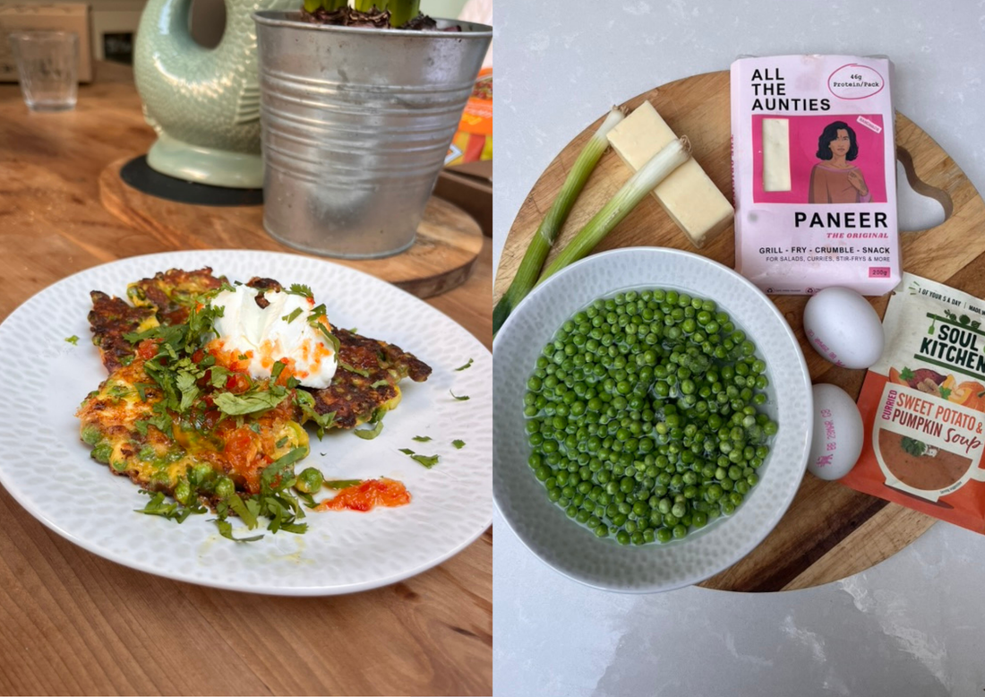 Paneer and Pea Cheesy Fritters